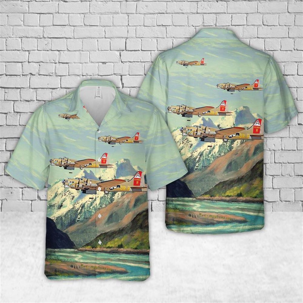 Us Air Force Boeing B-17 Flying Fortress Nine O Nine Hawaiian Shirt - Hawaiian Outfit For Men
