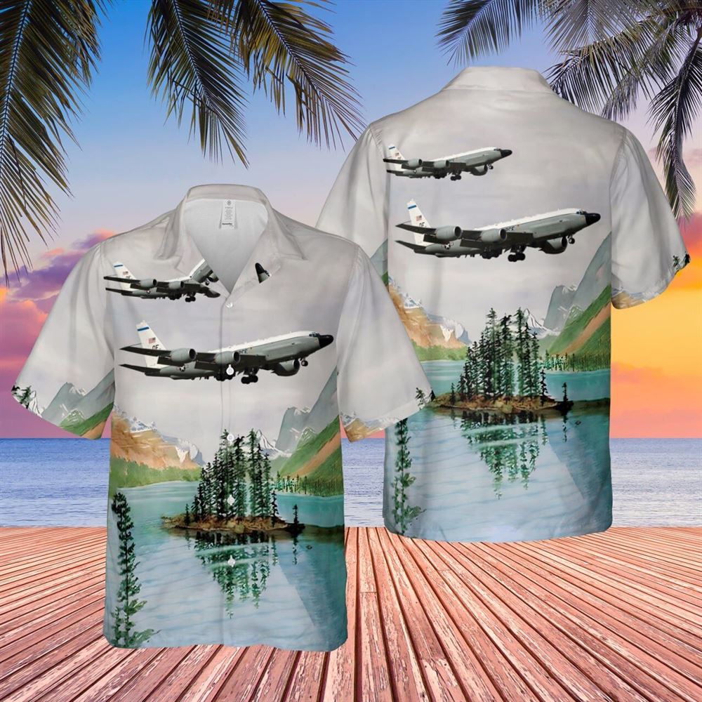 US Air Force Boeing RC-135V Rivet Joint (739-445B) 63-9792 Hawaiian Shirt - Gift For Military Personnel