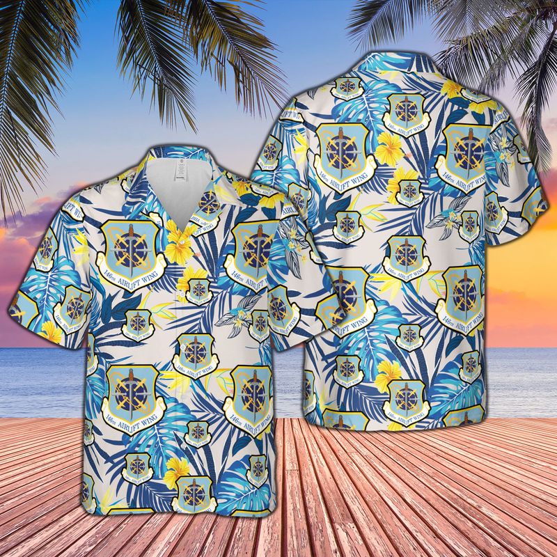 Us Air Force California Air National Guard, 146th Airlift Wing Hollywood Guard Hawaiian Shirt - Beachwear For Men - Best Hawaiian Shirts