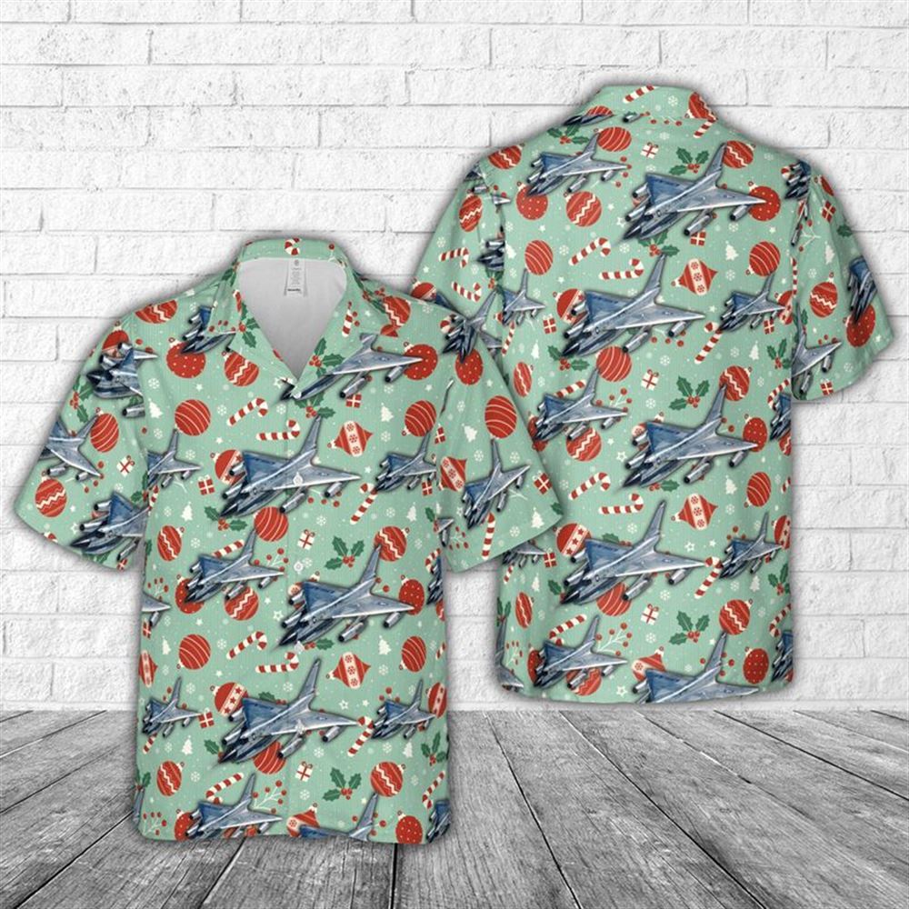 Us Air Force Convair B-58 Hustler Christmas Seamless Hawaiian Shirt - Hawaiian Outfit For Men