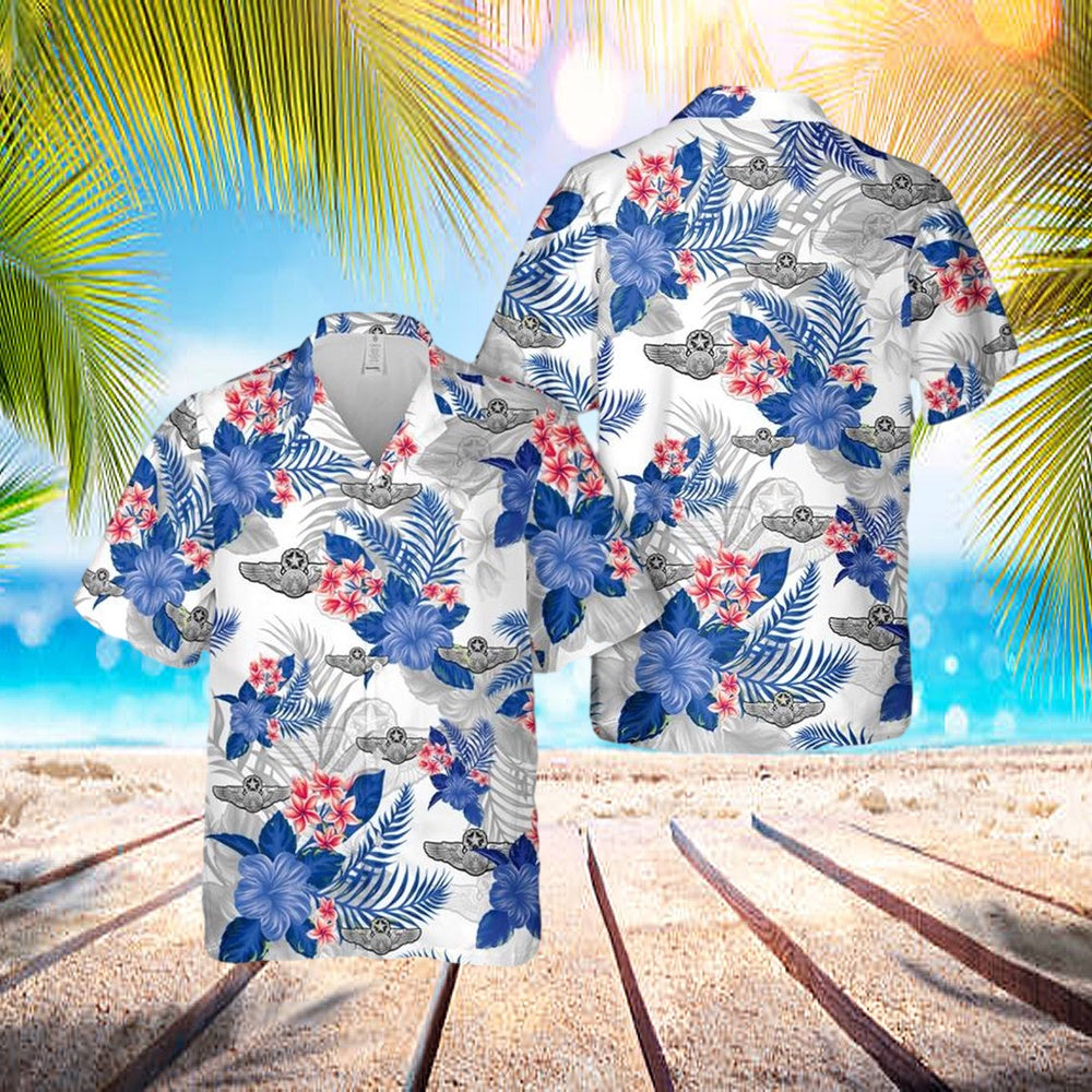 US Air Force Enlisted Aircrew Master Wings Hawaiian Shirt - Mens Hawaiian Shirt - US Air Force Gifts
