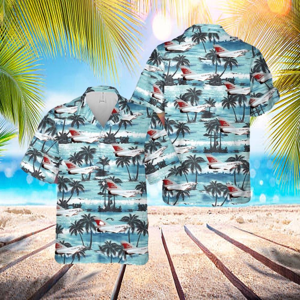 Us Air Force F-106a Of The 87th Fis Hawaiian Shirt - Hawaiian Outfit For Men - Gift For Young Adult