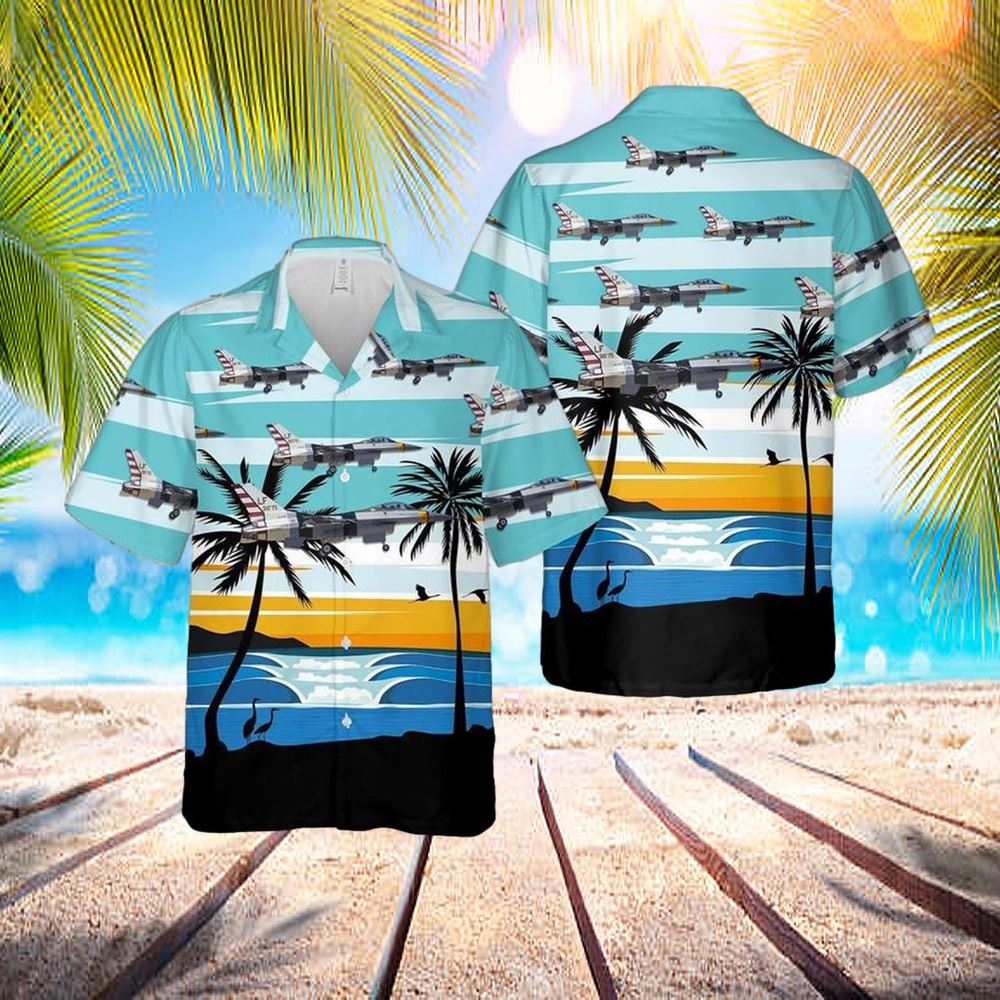 Us Air Force F-16 Fighting Falcon 310th Fighter Squadron Hawaiian Shirt - Hawaiian Outfit For Men
