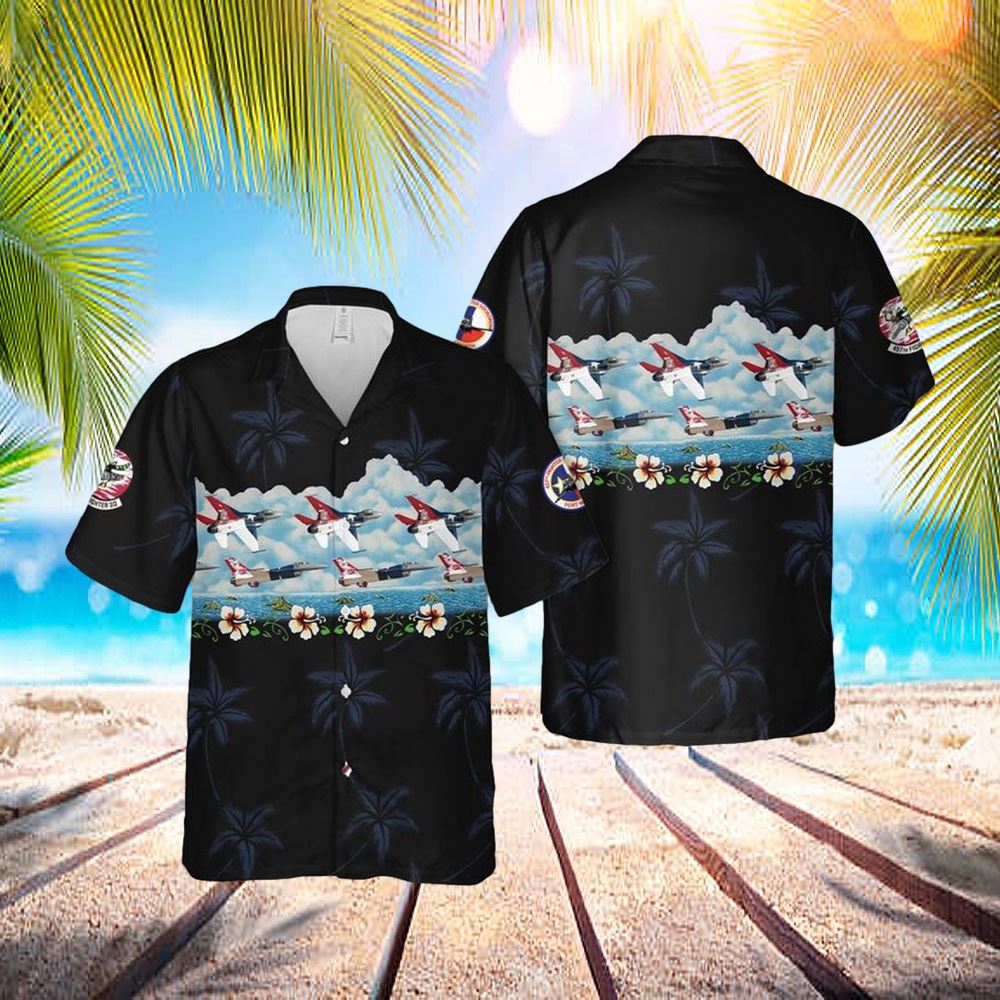 Us Air Force F-16 Fighting Falcon 457th Fighter Squadron Hawaiian Shirt - Hawaiian Outfit For Men
