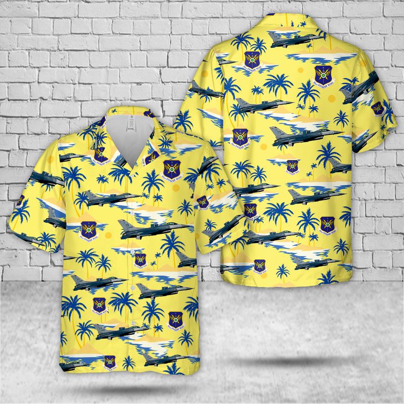 Us Air Force F-16c Fighting Falcon 301st Fighter Wing (301 Fw) Hawaiian Shirt - Mens Hawaiian Shirt - US Air Force Gifts