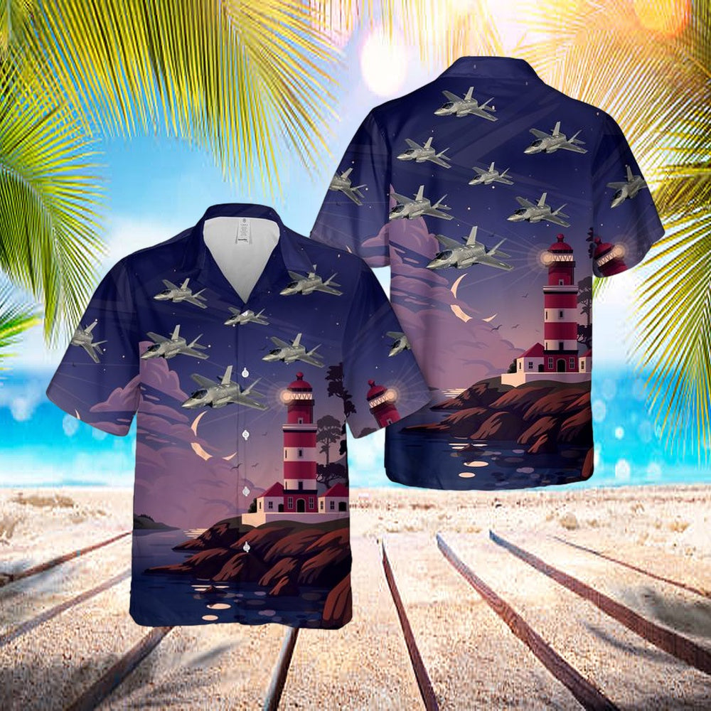Us Air Force F-35a Lightning II Joint Strike Fighter 58th Fighter Squadron, 33rd Fighter Wing Hawaiian Shirt - Hawaiian Outfit For Men