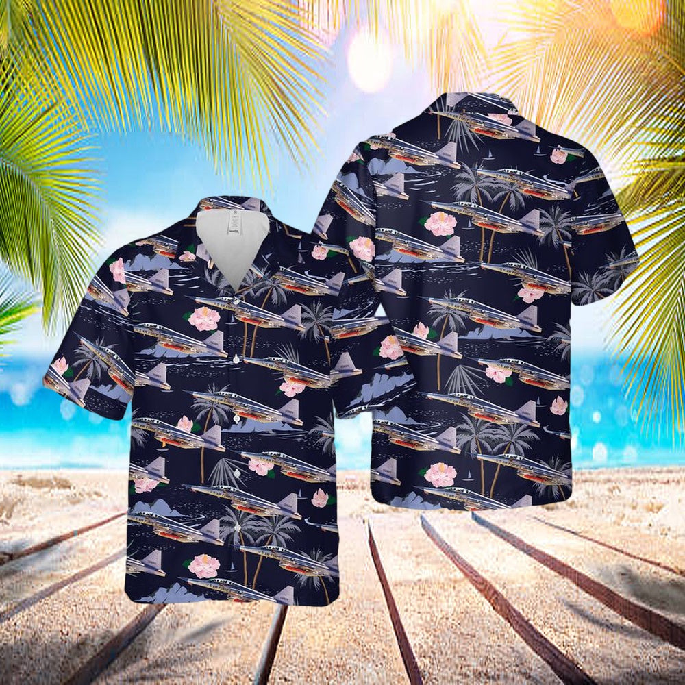 Us Air Force F-5f With Aim-9j Sidewinder, Agm-65 Maverick Hawaiian Shirt - Beachwear For Men - Best Hawaiian Shirts