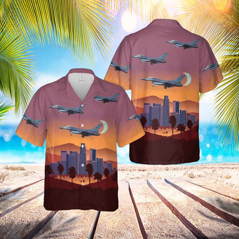 Us Air Force General Dynamics F-16c Fighting Falcon (401) 2 Hawaiian Shirt - Hawaiian Outfit For Men