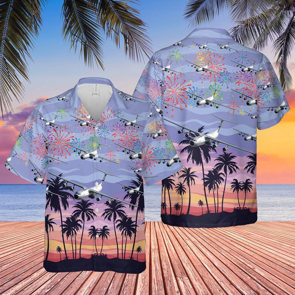 Us Air Force Hanoi Taxi (Lockheed C-141 Starlifter) Hawaiian Fourth Of July Shirt, 4th Of July Hawaiian Shirt, 4th Of July Shirt