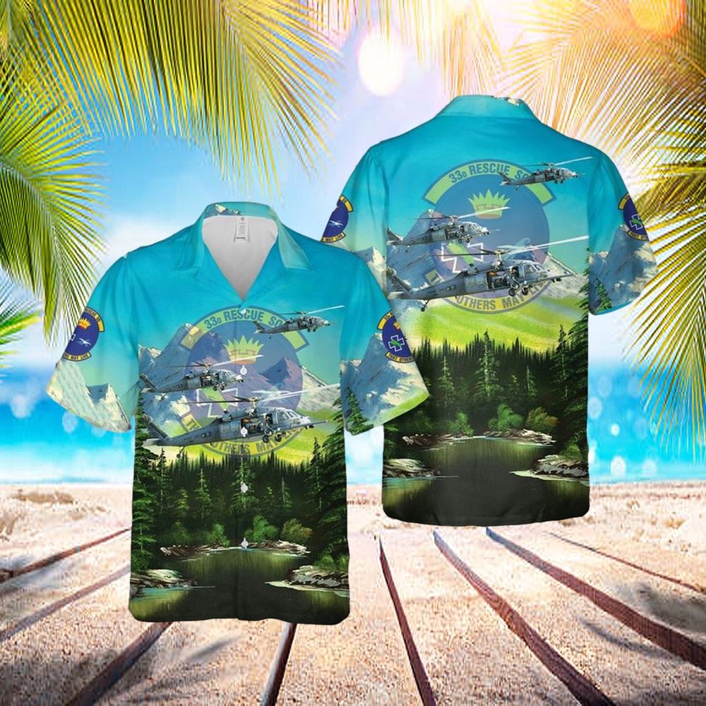 Us Air Force Hh-60 Pave Hawk Of 33rd Rescue Squadron Hawaiian Shirt - Hawaiian Outfit For Men