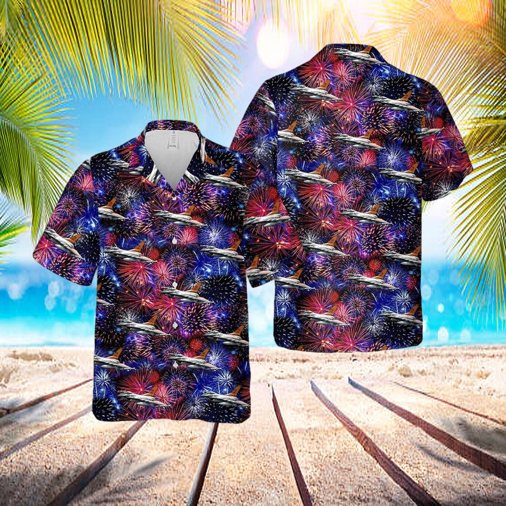Us Air Force Indiana Air National Guard 122nd Fighter Wing F-16c Block 25 Happy New Year Hawaiian Shirt - Hawaiian Outfit For Men