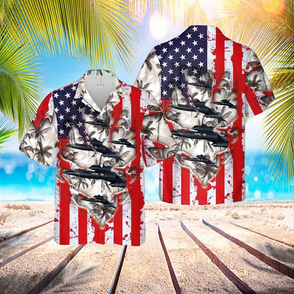 Us Air Force Lockheed A-12 Hawaiian Shirt - Hawaiian Outfit For Men - Gift For Young Adult