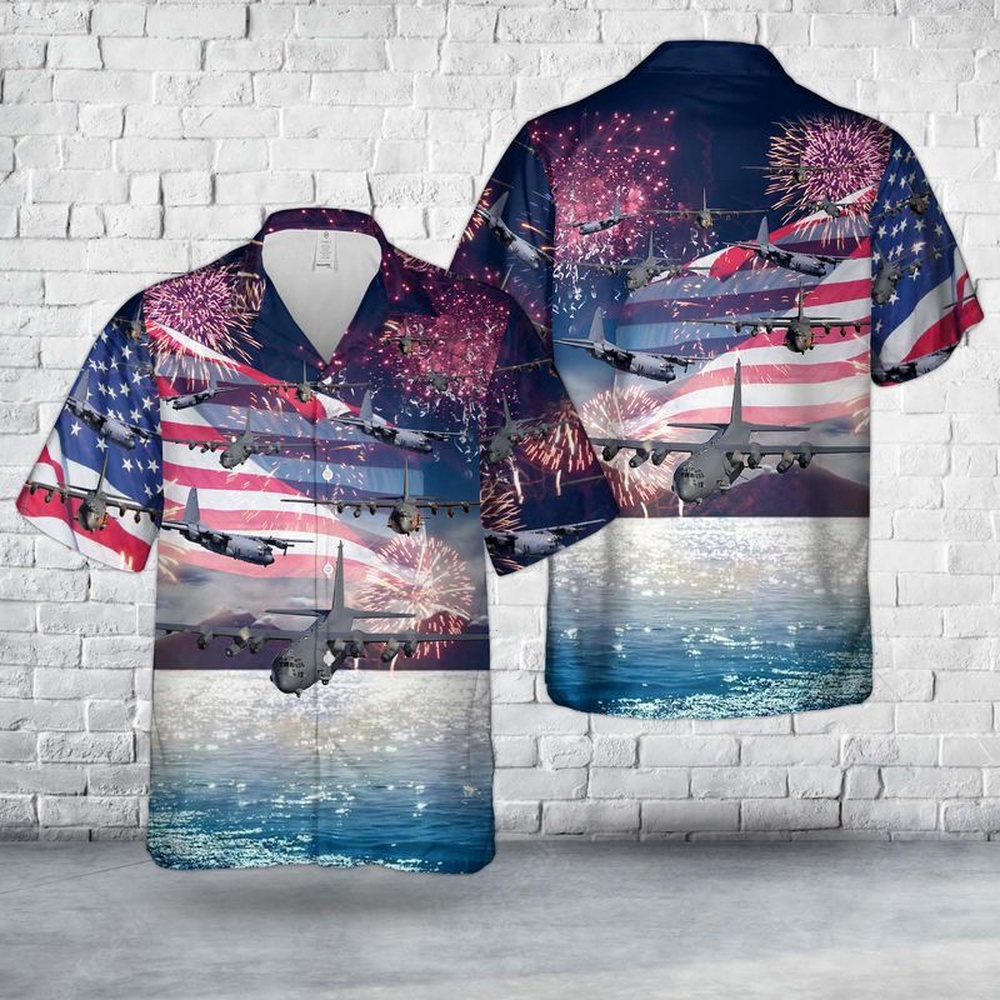 Us Air Force Lockheed Ac-130 Hawaiian Shirt, 4th Of July Hawaiian Shirt, 4th Of July Shirt