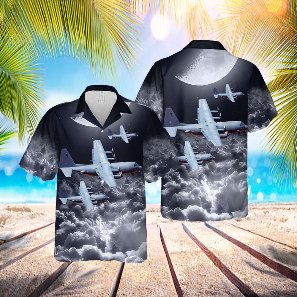 Us Air Force Lockheed Ac-130w Hercules (L-382) Hawaiian Shirt - Hawaiian Outfit For Men