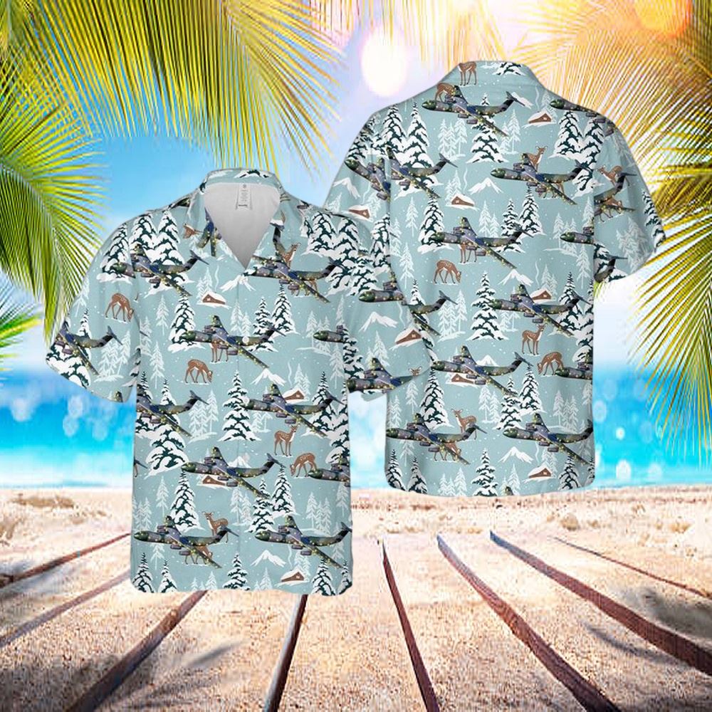 Us Air Force Lockheed C-141 Starlifter Christmas Hawaiian Shirt - Hawaiian Outfit For Men