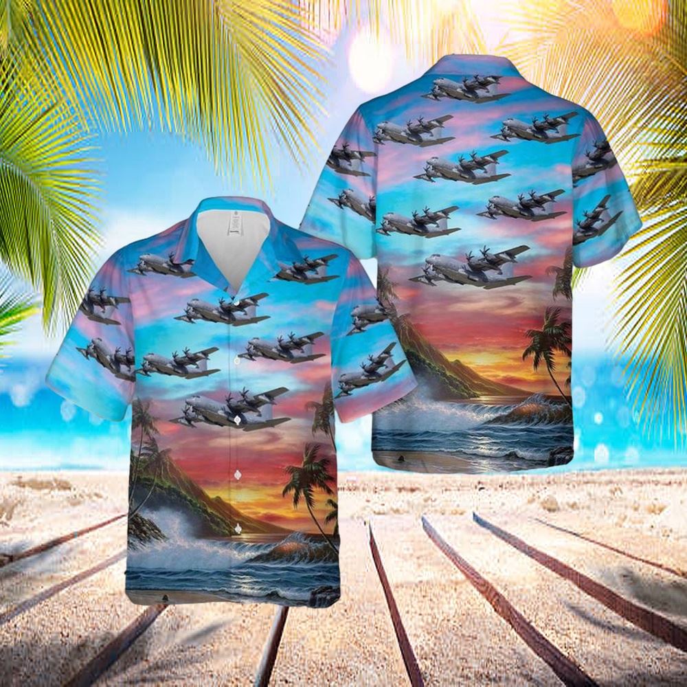 Us Air Force Lockheed Martin Mc-130j Commando II Hawaiian Shirt - Hawaiian Outfit For Men