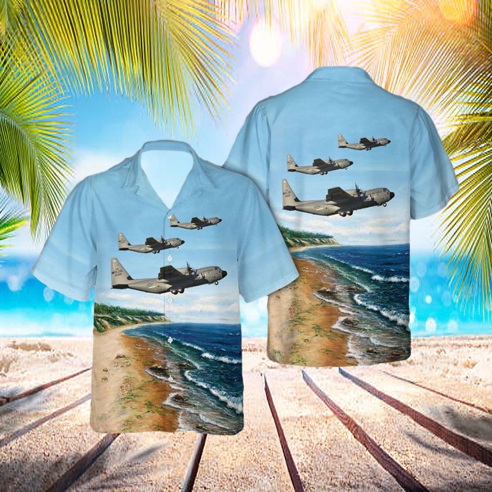 Us Air Force Lockheed Martin Wc-130j Hercules 96-5302 Hurricane Hunter Hawaiian Shirt - Hawaiian Outfit For Men