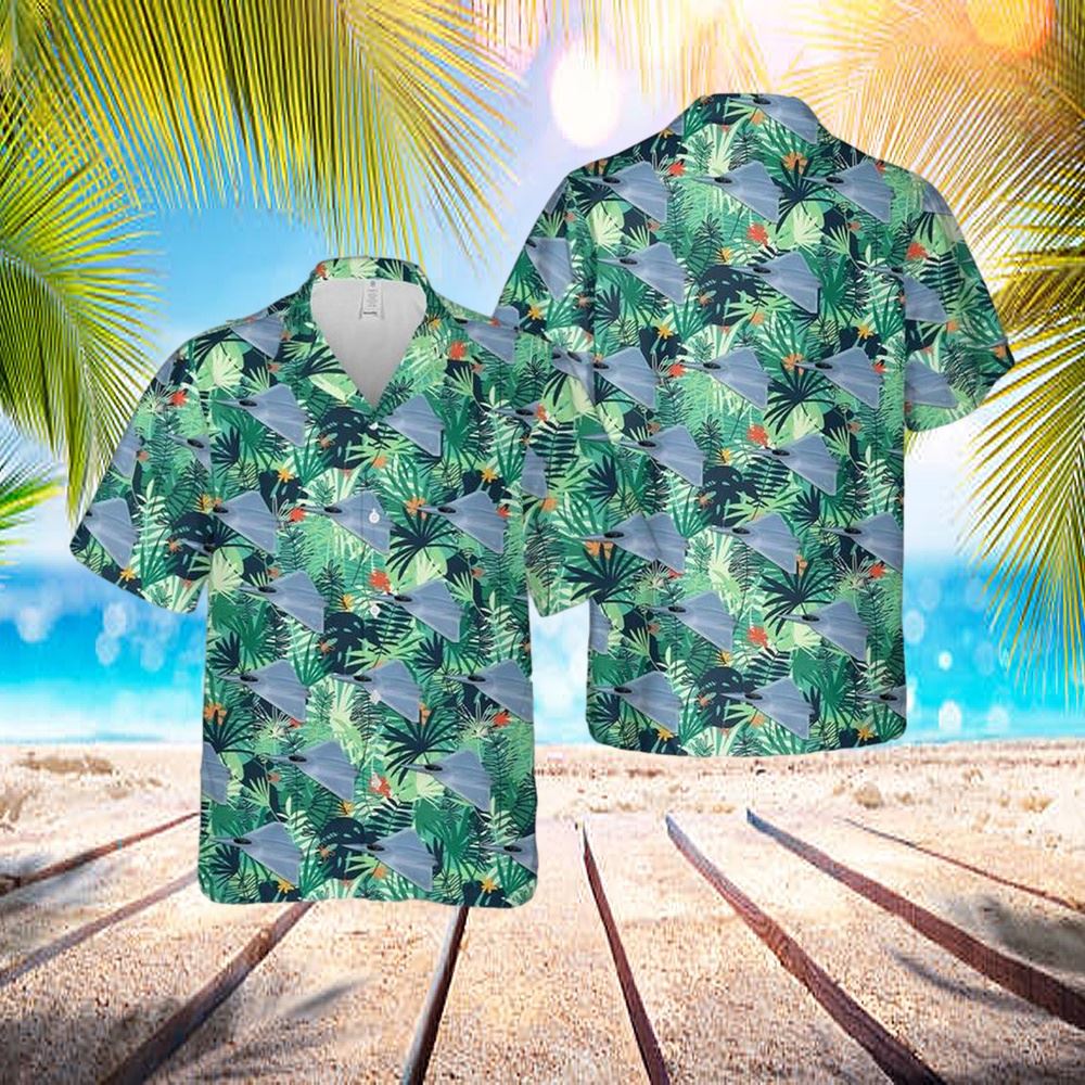 Us Air Force Lockheed Martin X-44 Manta Hawaiian Shirt - Hawaiian Outfit For Men - Gift For Young Adult