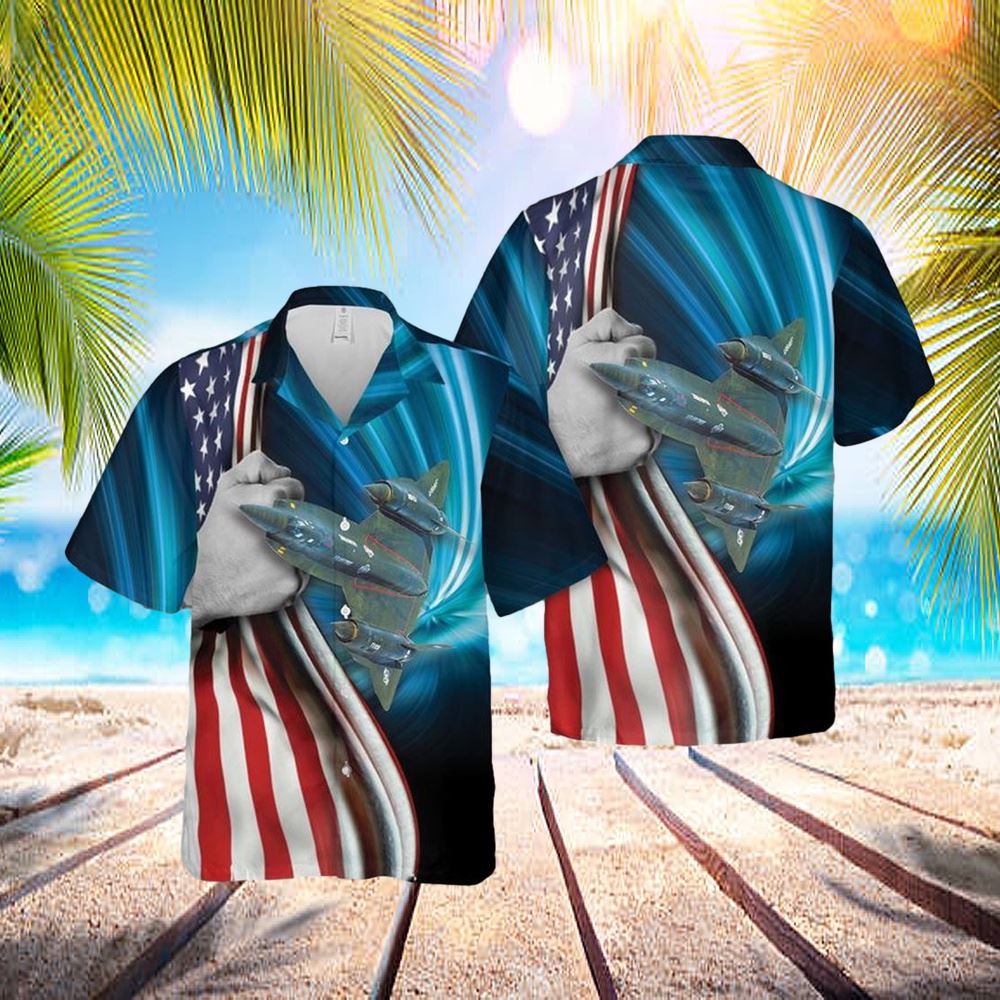 Us Air Force Lockheed Yf-12a Hawaiian Shirt - Hawaiian Outfit For Men - Gift For Young Adult