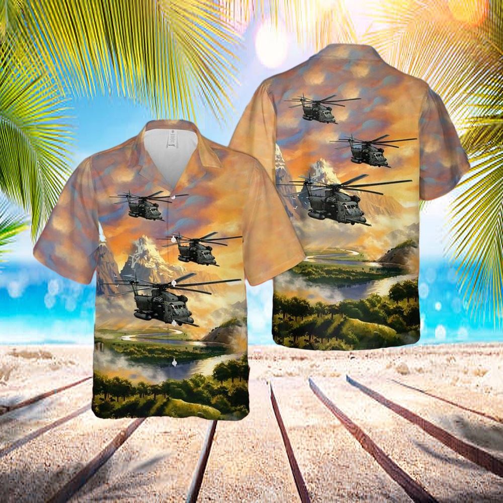 Us Air Force Mh-53m Pave Low IV Of 21st Special Operations Squadron Hawaiian Shirt - Hawaiian Outfit For Men