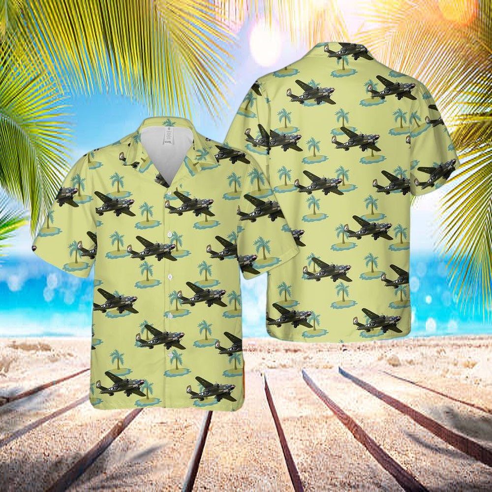 Us Air Force North American B-25j Mitchell 0934 Bettys Dream (N5672v) Hawaiian Shirt - Beachwear For Men - Best Hawaiian Shirts