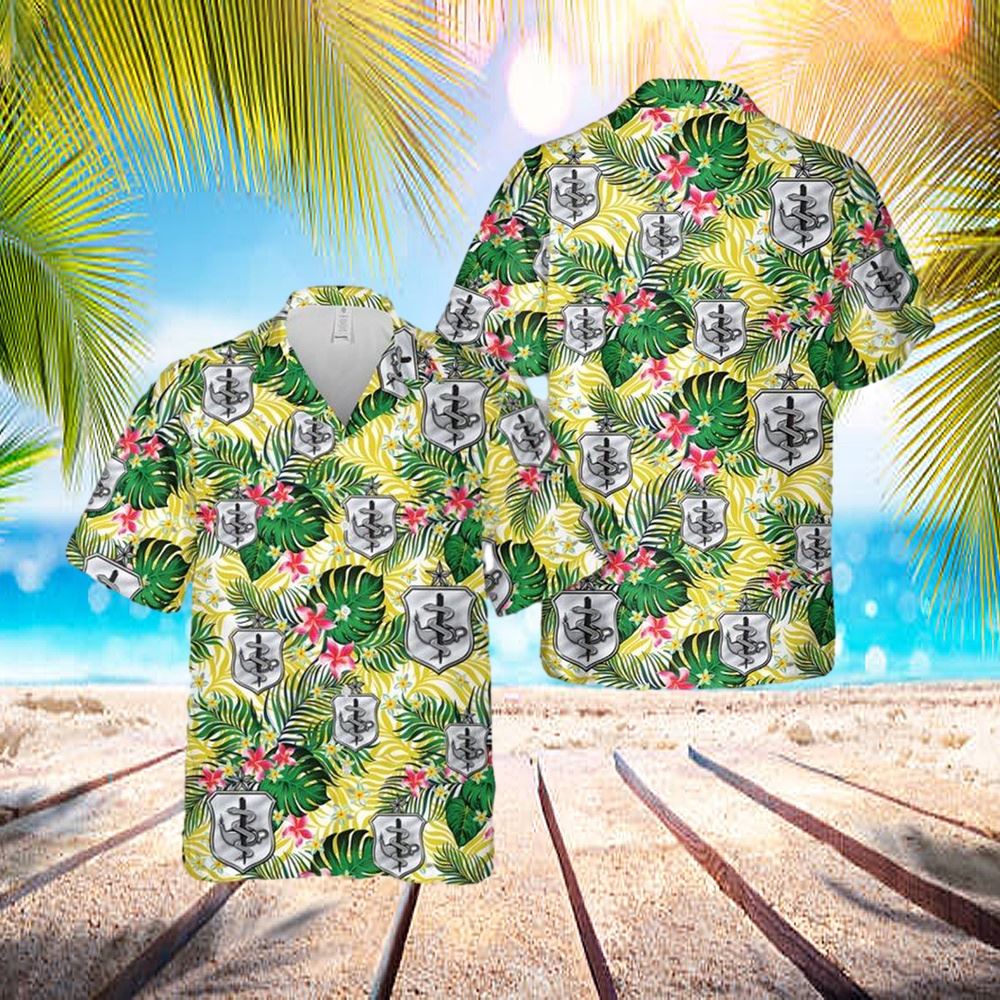 US Air Force Nurse Badge Senior Hawaiian Shirt - Mens Hawaiian Shirt - US Air Force Gifts