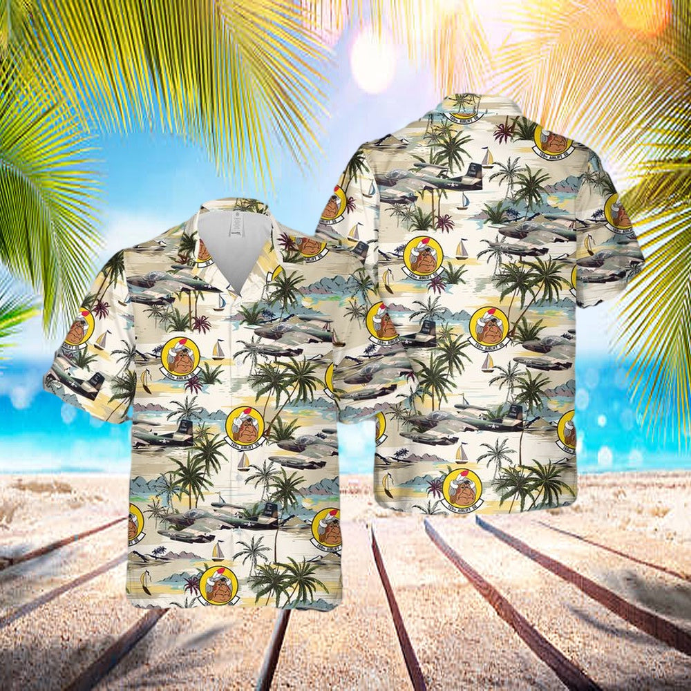 US Air Force OA-37B Dragonfly aircraft from the 169th Tactical Air Support Squadron, Illinois Air National Guard Hawaiian Shirt - US Air Force Gifts