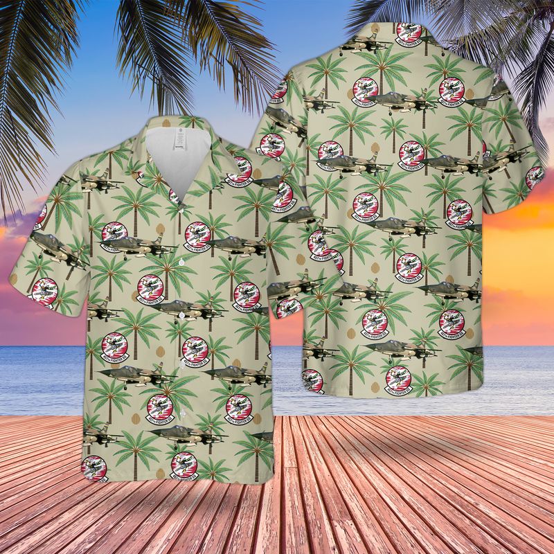 Us Air Force Republic F-105 Thunderchief 457th Fighter Squadron Hawaiian Shirt - Mens Hawaiian Shirt - US Air Force Gifts