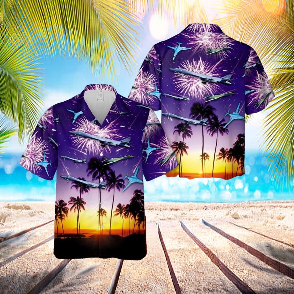 Us Air Force Rockwell B-1 Lancer Hawaiian Shirt - Hawaiian Outfit For Men - Gift For Young Adult