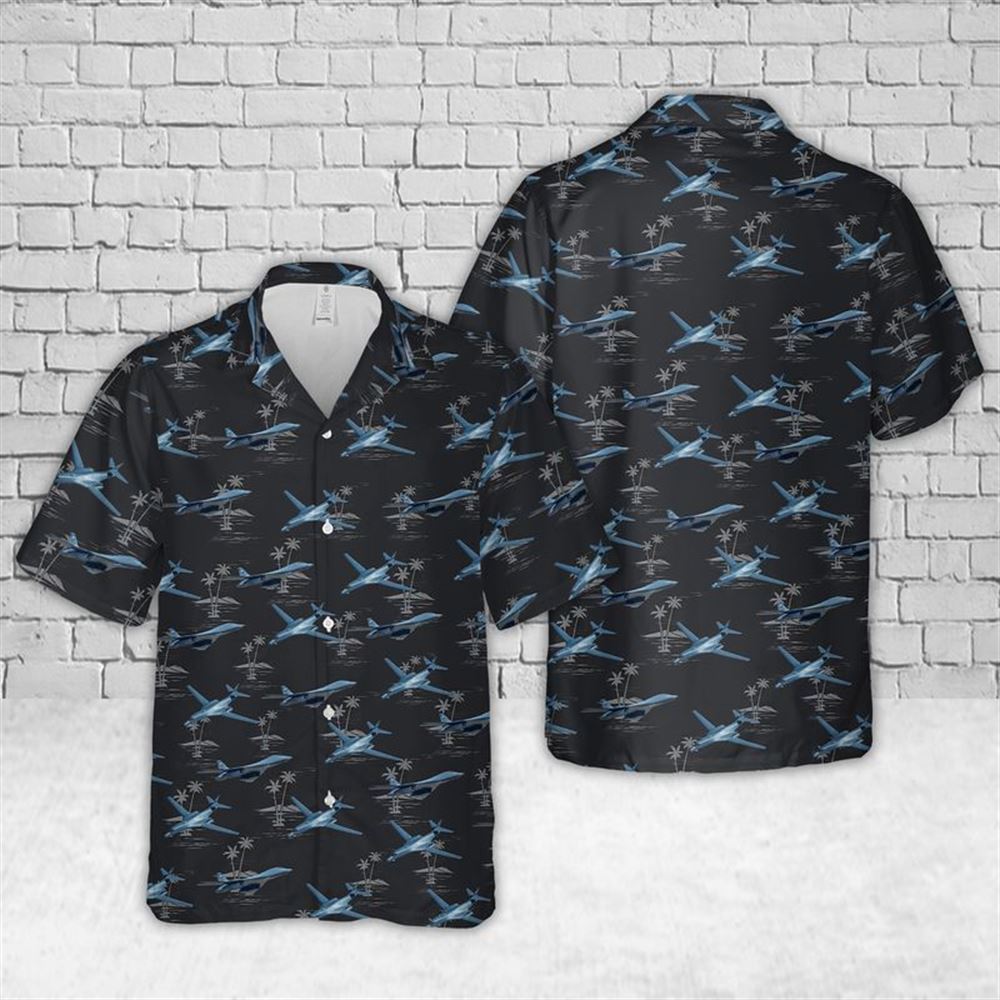Us Air Force Rockwell B-1 Lancer Hawaiian Shirt - Mens Hawaiian Shirt - US Air Force Gifts