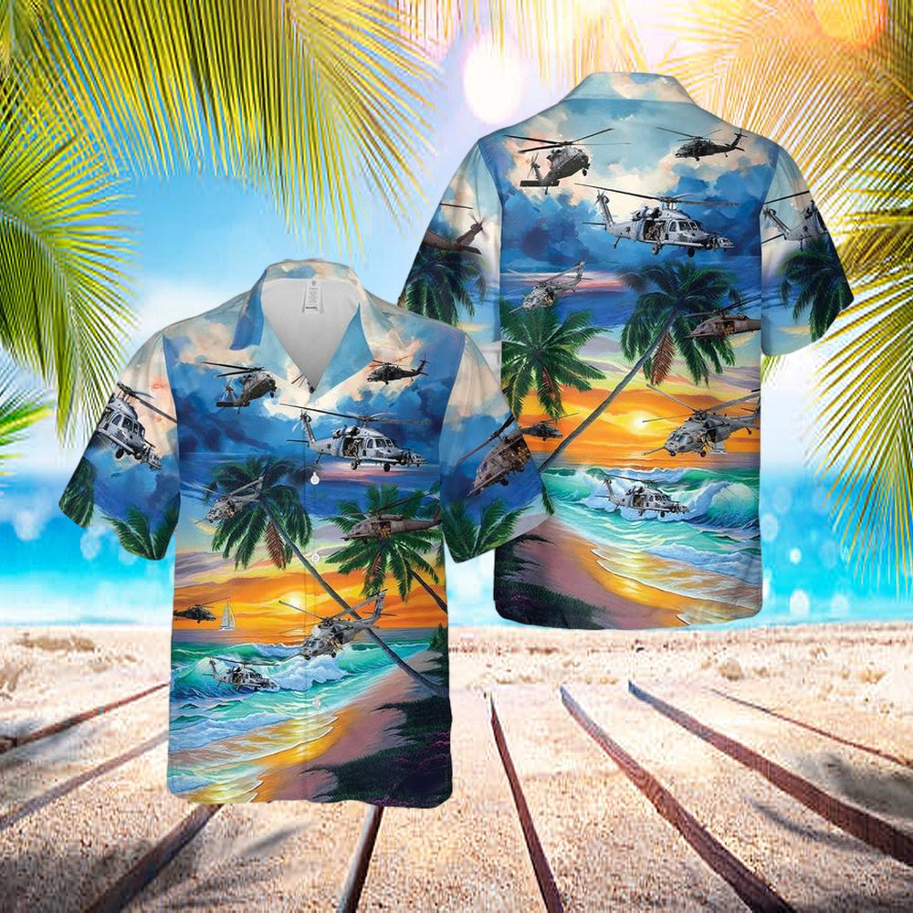 Us Air Force Sikorsky Hh-60 Pave Hawk Hawaiian Shirt - Beachwear For Men - Best Hawaiian Shirts
