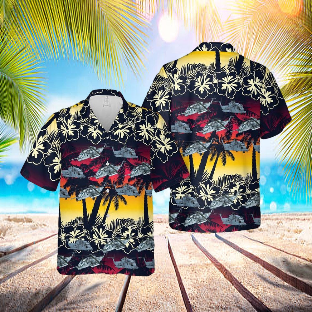 Us Air Force Sikorsky Mh-53 Pave Low Hawaiian Shirt - Beachwear For Men - Best Hawaiian Shirts