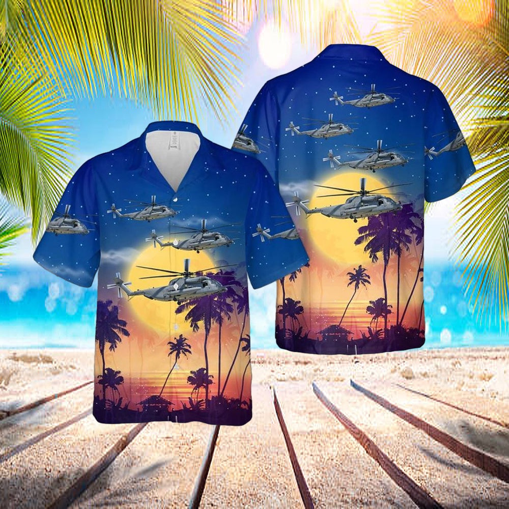 US Air Force Sikorsky MH-53M Pave Low IV 69-5796 Hawaiian Shirt - Mens Hawaiian Shirt - US Air Force Gifts