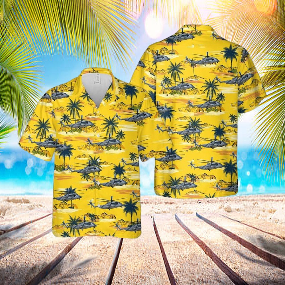 US Air Force Sikorsky MH-53M Pave Low IV 69-5796 V1 Hawaiian Shirt - Mens Hawaiian Shirt - US Air Force Gifts