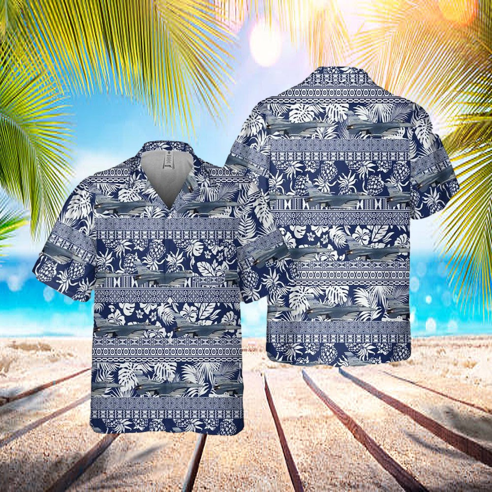 US Air Force South Carolina Air National Guard 169th Fighter Wing F-16 Pocket Hawaiian Shirt - Mens Hawaiian Shirt - US Air Force Gifts