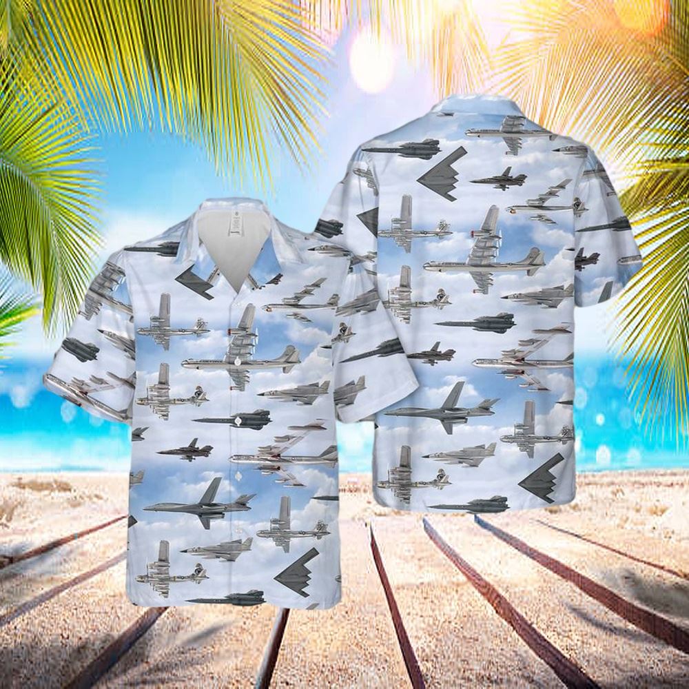 US Air Force Strategic Bombers Hawaiian Shirt - Mens Hawaiian Shirt - US Air Force Gifts