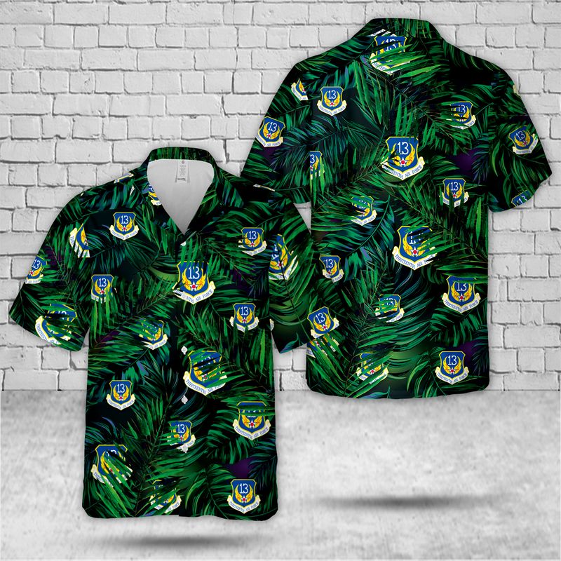 Us Air Force Thirteenth Air Force (Air Forces Pacific) (13 Af) Hawaiian Shirt - Mens Hawaiian Shirt - US Air Force Gifts