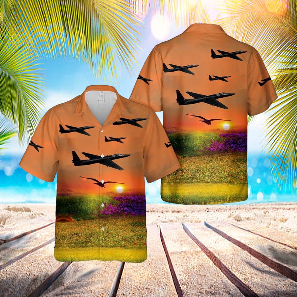US Air Force U-2 Dragon Lady 80-1080 the 9th Reconnaissance Wing Hawaiian Shirt - Mens Hawaiian Shirt - US Air Force Gifts