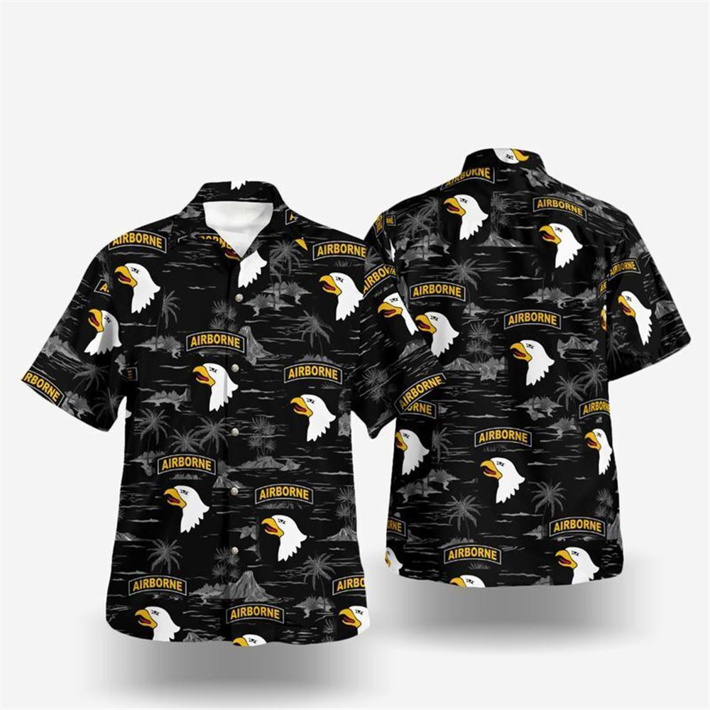 US Army 101st Airborne Division Pocket Hawaiian Shirt Veteran Independence Day - Gift For Military Personnel