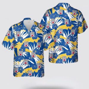 US Army 16th Infantry Regiment Flower Pattern Hawaiian Shirt - Gift For Military Personnel