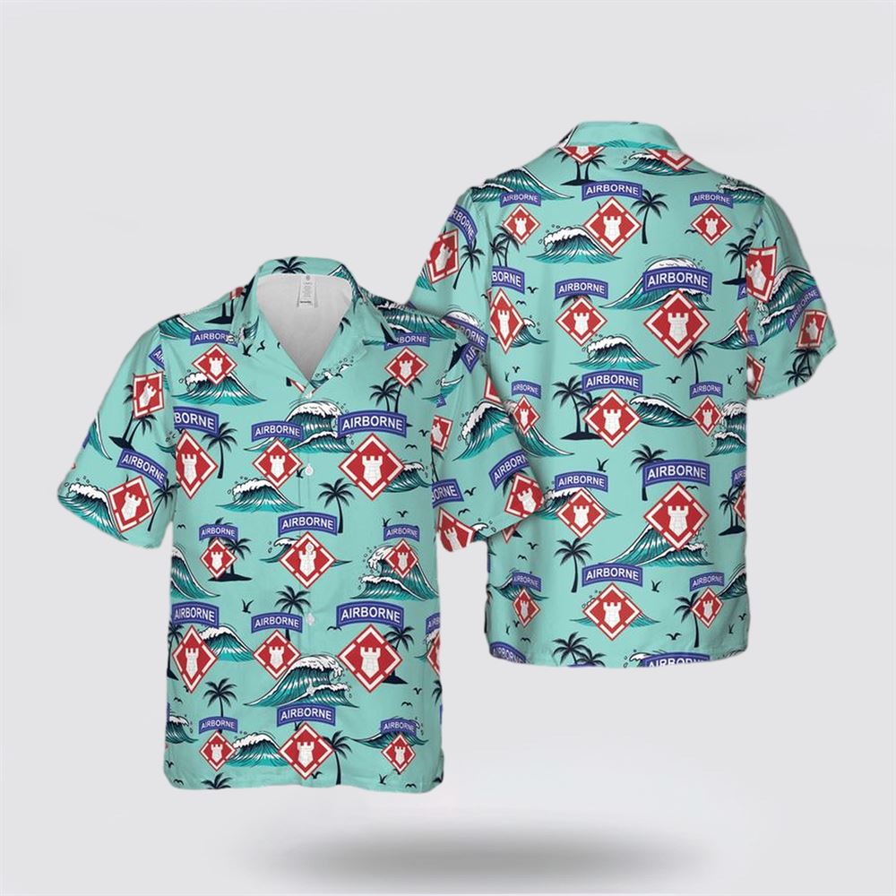 US Army 20th Engineer Brigade Airborne Hawaiian Shirt - Beachwear Gift For Military Personnel