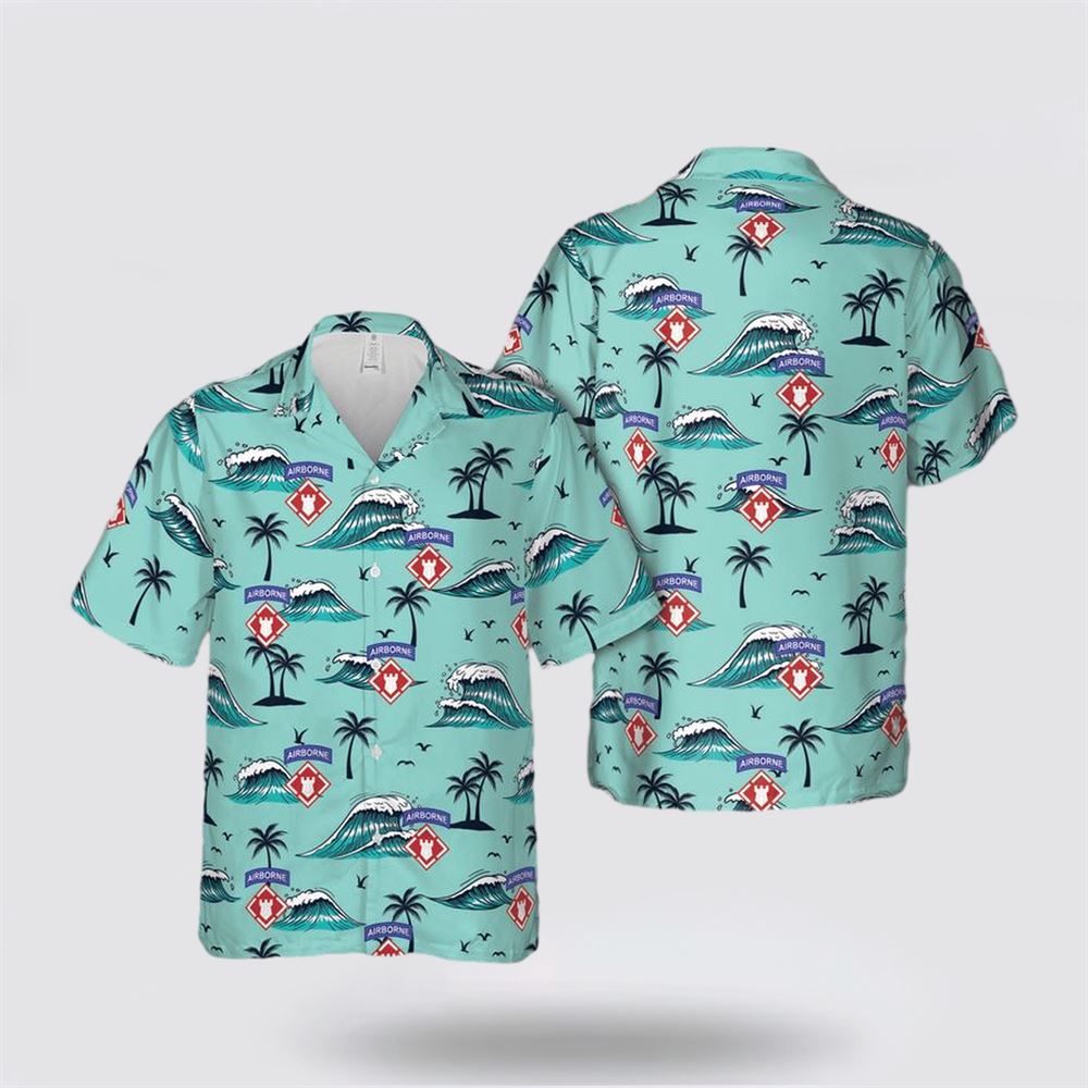 US Army 20th Engineer Brigade Airborne Hawaiian Shirt - Gift For Military Personnel