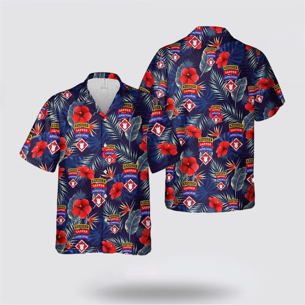 US Army 20th Engineer Brigade-Airborne Ranger Sapper Hawaiian Shirt - Gift For Military Personnel