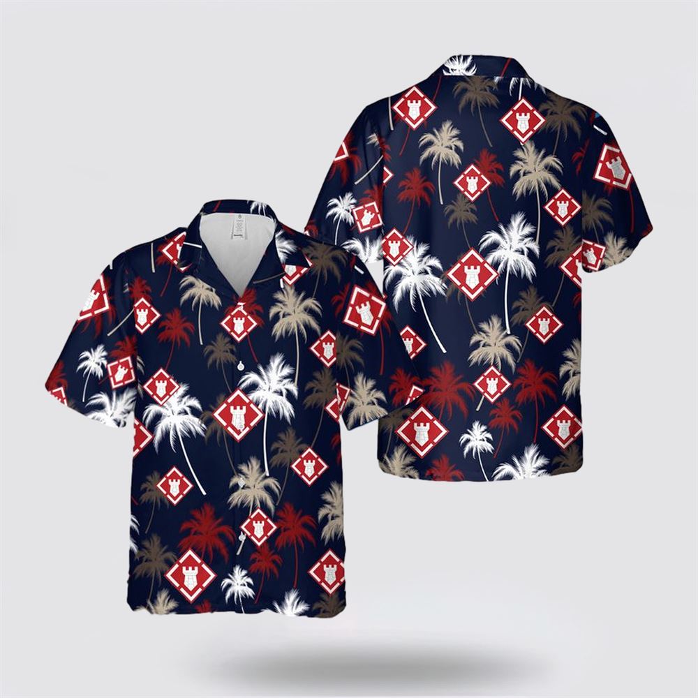 US Army 20th Engineer Brigade Hawaiian Shirt - Gift For Military Personnel