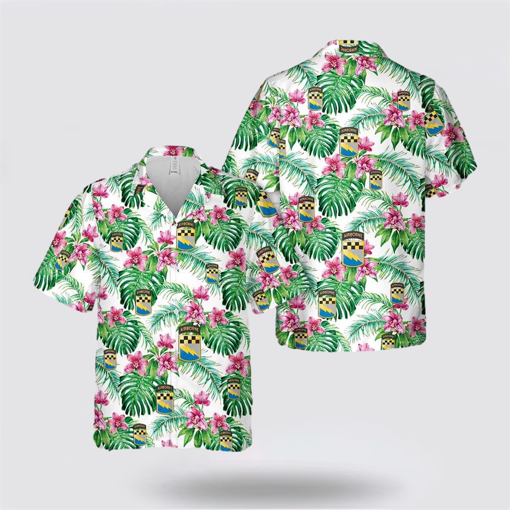 US Army 525th Military Intelligence Brigade (Airborne) Hawaiian Shirt - Gift For Military Personnel