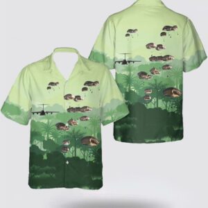 US Army 82nd Airborne Division Paratroopers Jump Into Latvia Hawaiian Shirt - Gift For Military Personnel