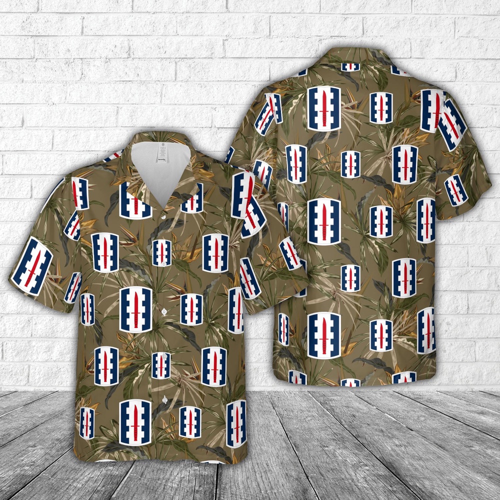 Us Army Hawaiian Shirt, US Army 120th Infantry Brigade Hawaiian Shirt