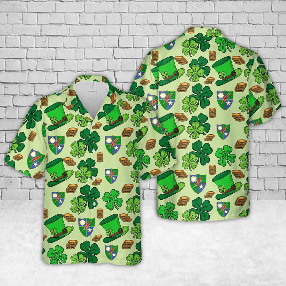 Us Army Hawaiian Shirt, US Army 75th Ranger Regiment St Patrick's Day Hawaiian Shirt