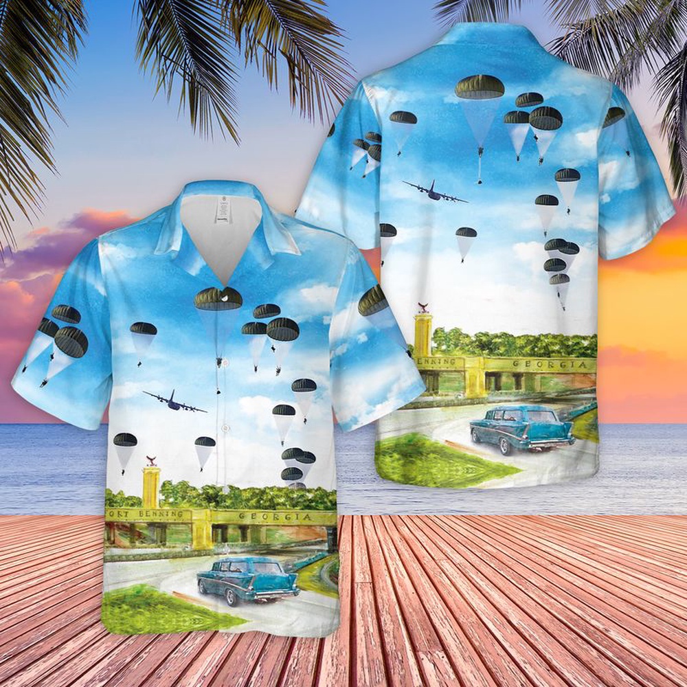 Us Army Hawaiian Shirt, US Army Airborne School Hawaiian Shirts