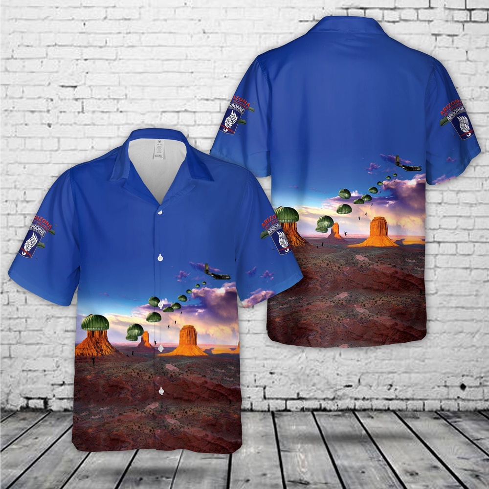 Us Army Hawaiian Shirt, US Army Arizona Sky Soldiers Hawaiian Shirt